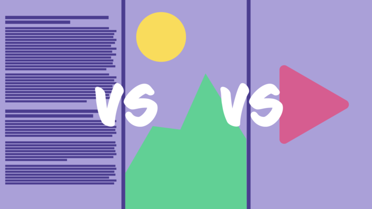 Image vs Vidéo vs Texte